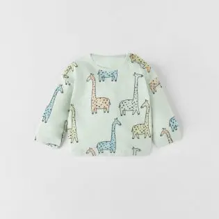 Giraffe Slub Knit T-Shirt