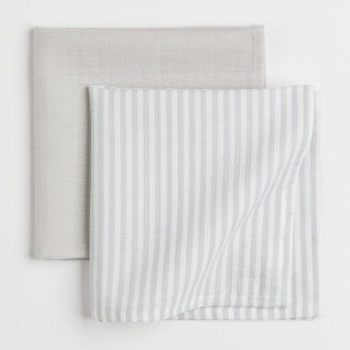 Baby blankets, muslin, 2 pcs.